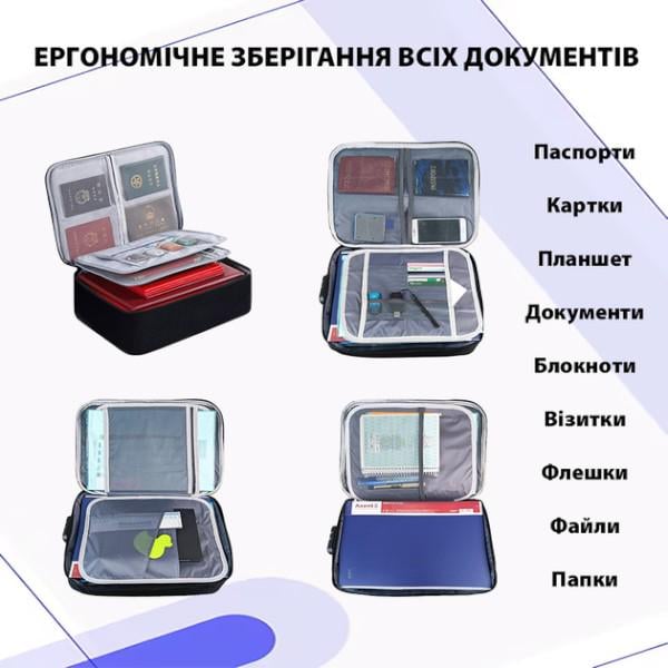 Органайзер для документів та подорожей з кодовим замком - фото 6 Органайзер для документів та подорожей з кодовим замком - фото 6