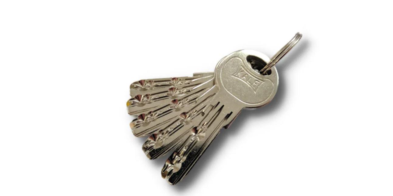 Циліндр Kale 164SNC 90 мм 5 ключів Латунь - фото 3