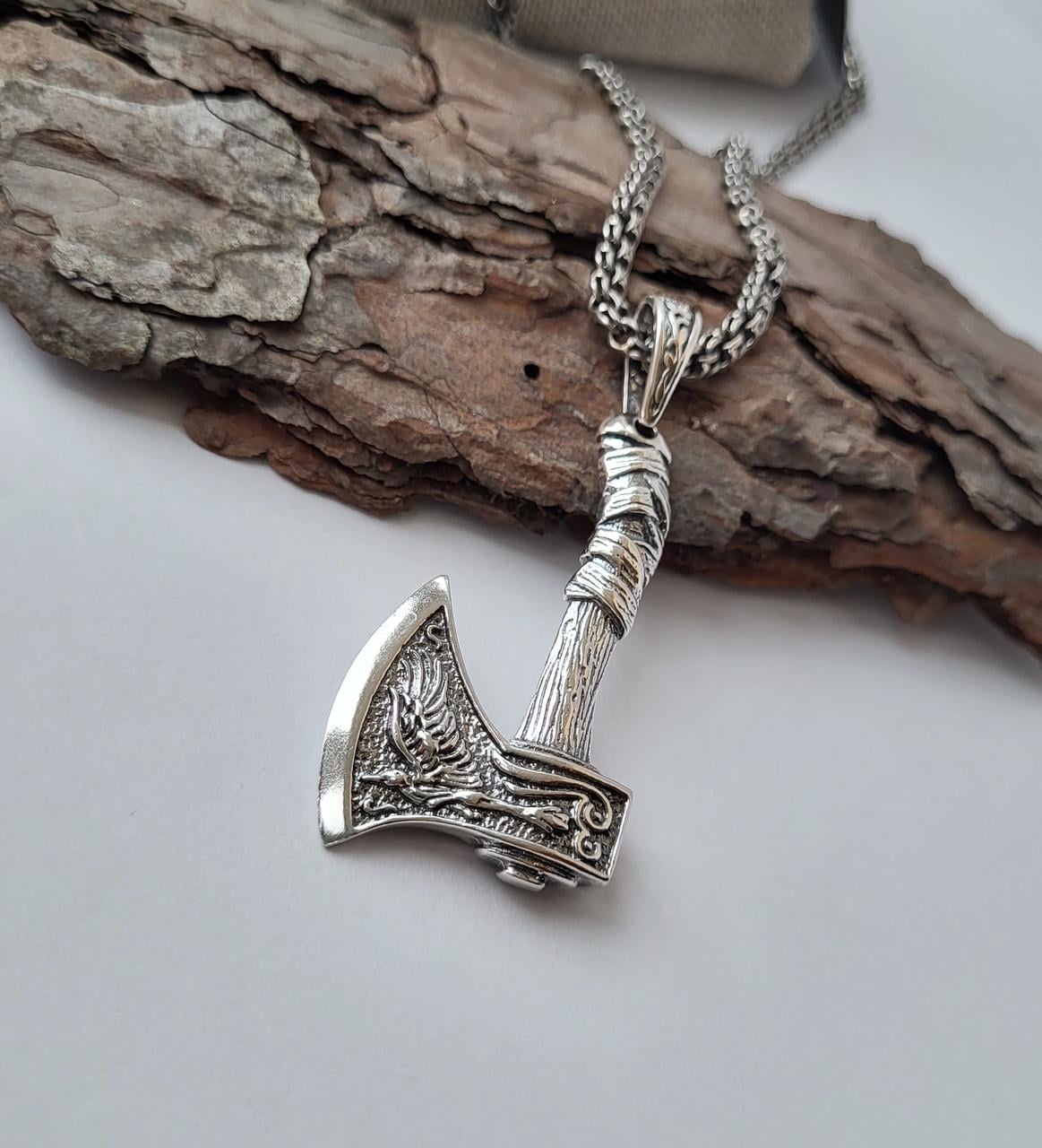 Подвеска серебряная Топор 925 пробы 14,70 г (89037ч)