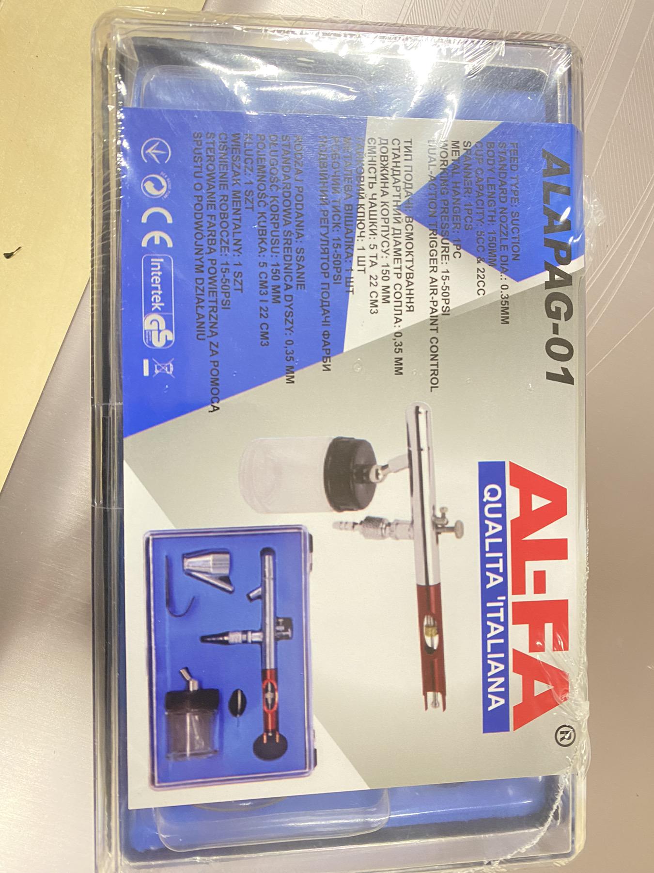 Аерограф із набором AL-FA ALAPAG-01 подвійний регулятор сопла (10894) - фото 15 Аерограф із набором AL-FA ALAPAG-01 подвійний регулятор сопла (10894) - фото 15