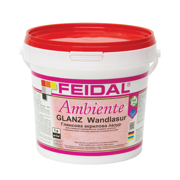 Лазурь акриловая глянцевая Feidal GLANZ Wandlasur 1 л (2034870130)