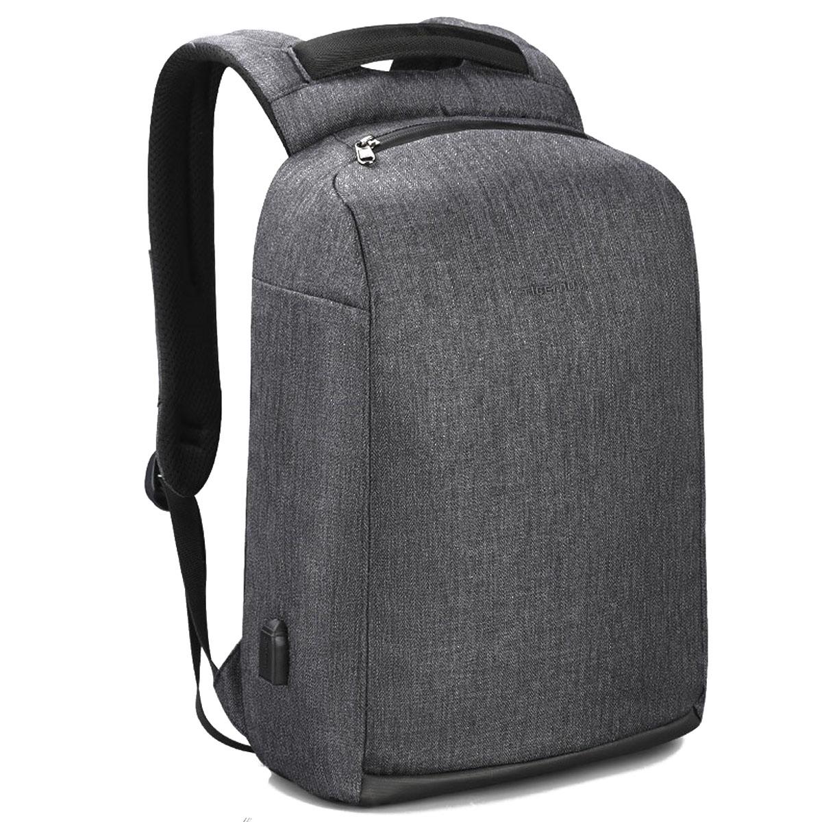 Городской рюкзак антивор Tigernu T-B3558 для ноутбука 15,6" с USB 19 л Темно-серый (TGN-T-B3558-1824)