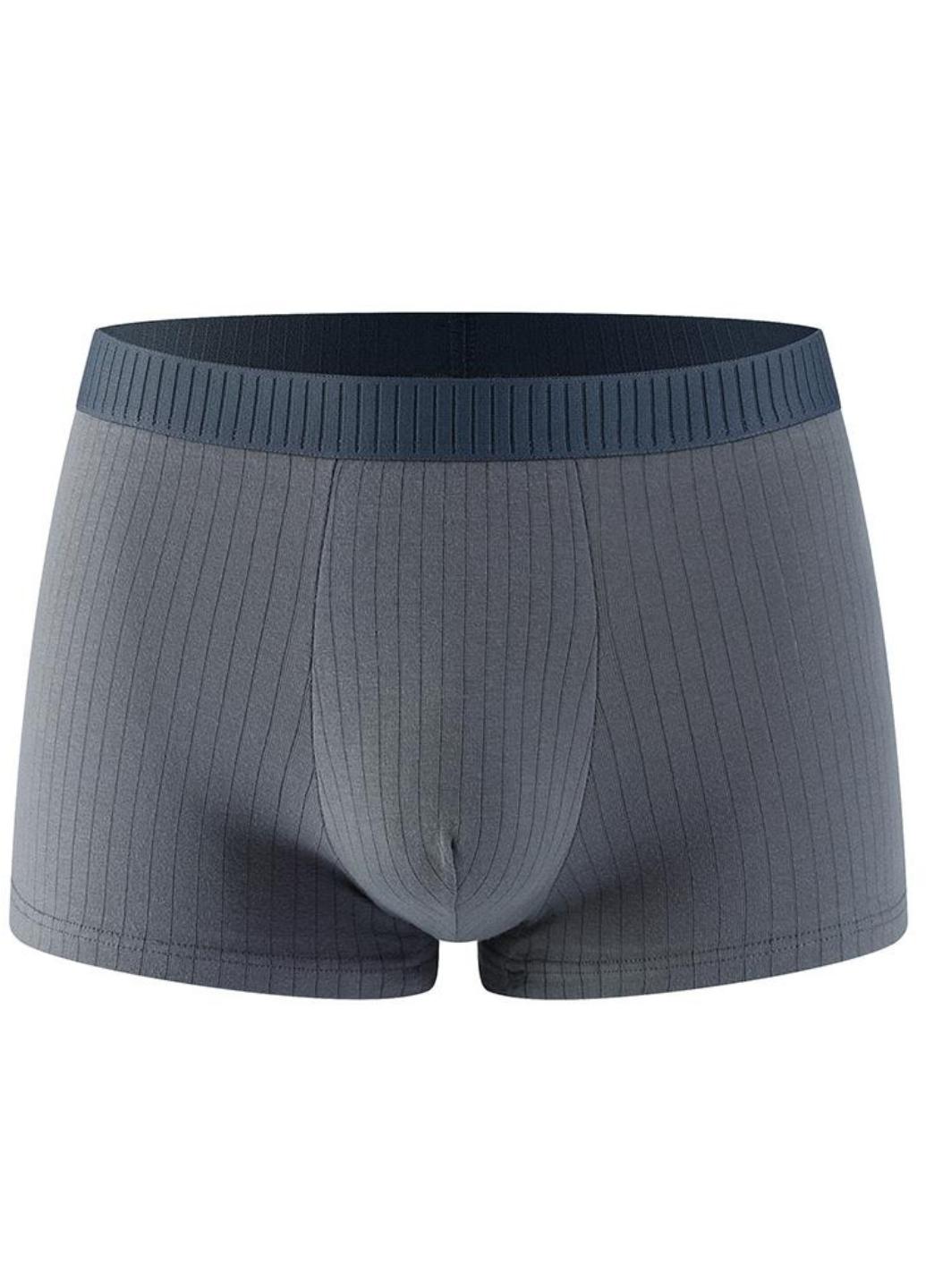 Трусы мужские хлопчатобумажные в рубчике Perfect Choise Темно-серый (1462-52-02)