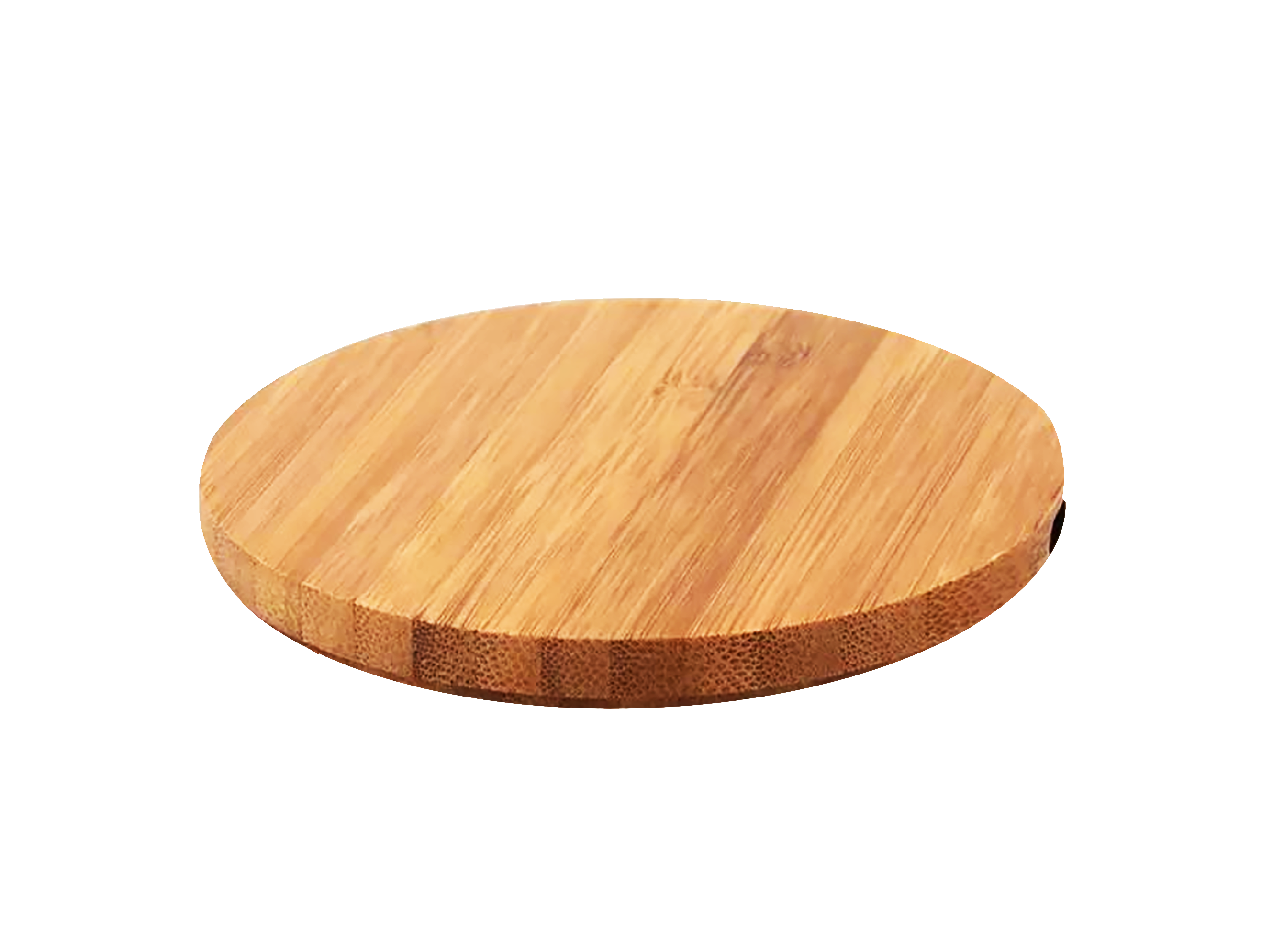 Бездротовий зарядний пристрій SUNROZ QI Wooden Wireless Charger в формі кола 5W Коричневий (SUN1249)