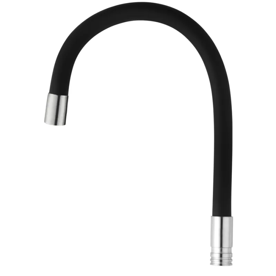 Излив силиконовый для смесителя MIXXUS SPO-06.SUS Refl Black (MI6066)