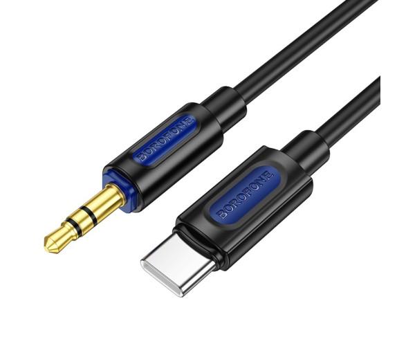 Аудиокабель Borofone BL20 Type-C to AUX 1 м Black