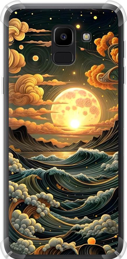 Чехол на Samsung Galaxy J6 2018 Арт волны (6332sp-1486-42517)