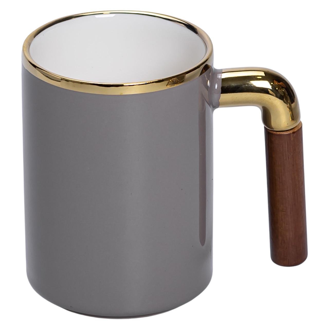 Набір чашок на металевій підставці 6 шт. по 400 мл Сірий (HP-26-12) - фото 3