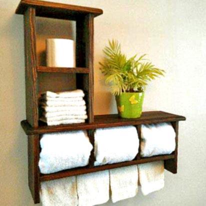 Полка для ванной из дерева Арнис Латте (ВНП/003216)