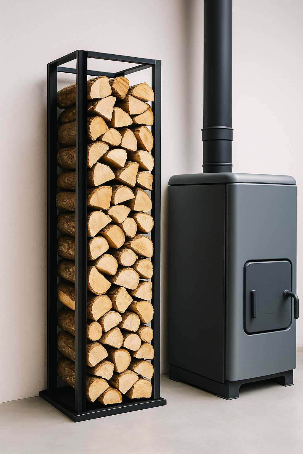 Дровниця для каміну EcoLoft IN-2878 в стилі лофт 500х300х1400 мм (31549290)