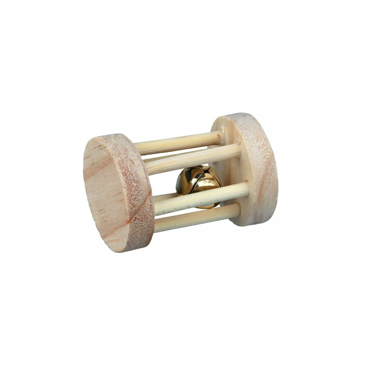 Игрушка для грызунов Trixie Валик с колокольчиком дерево 3,5х5 см (4011905061832)