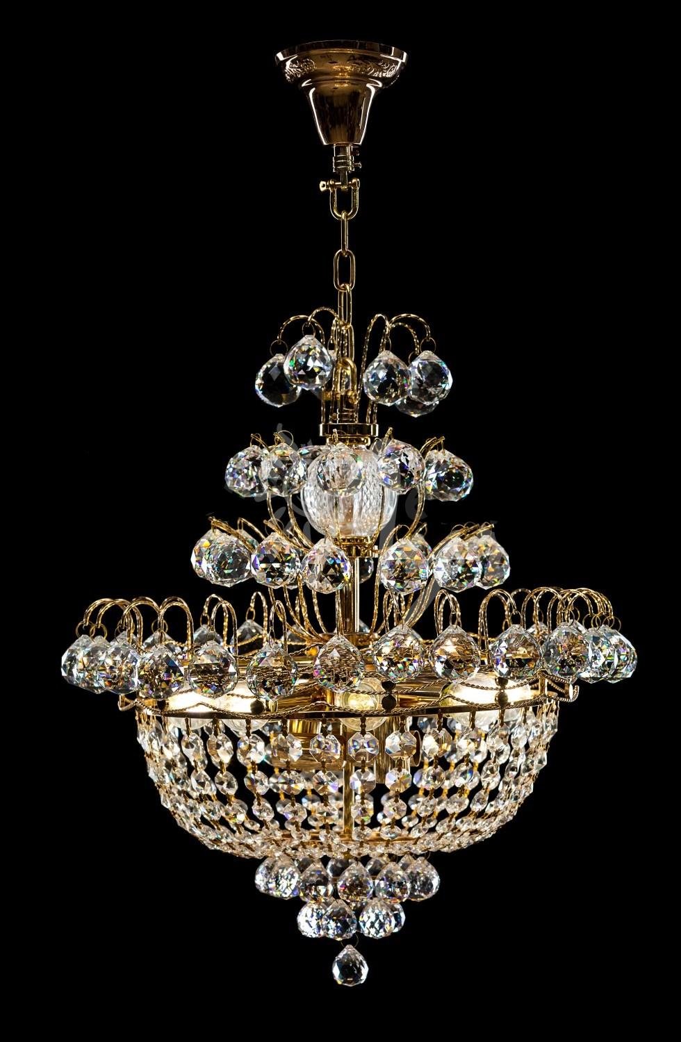 Хрустальная люстра LHV0874/12 Белый/Золото (AN000446)