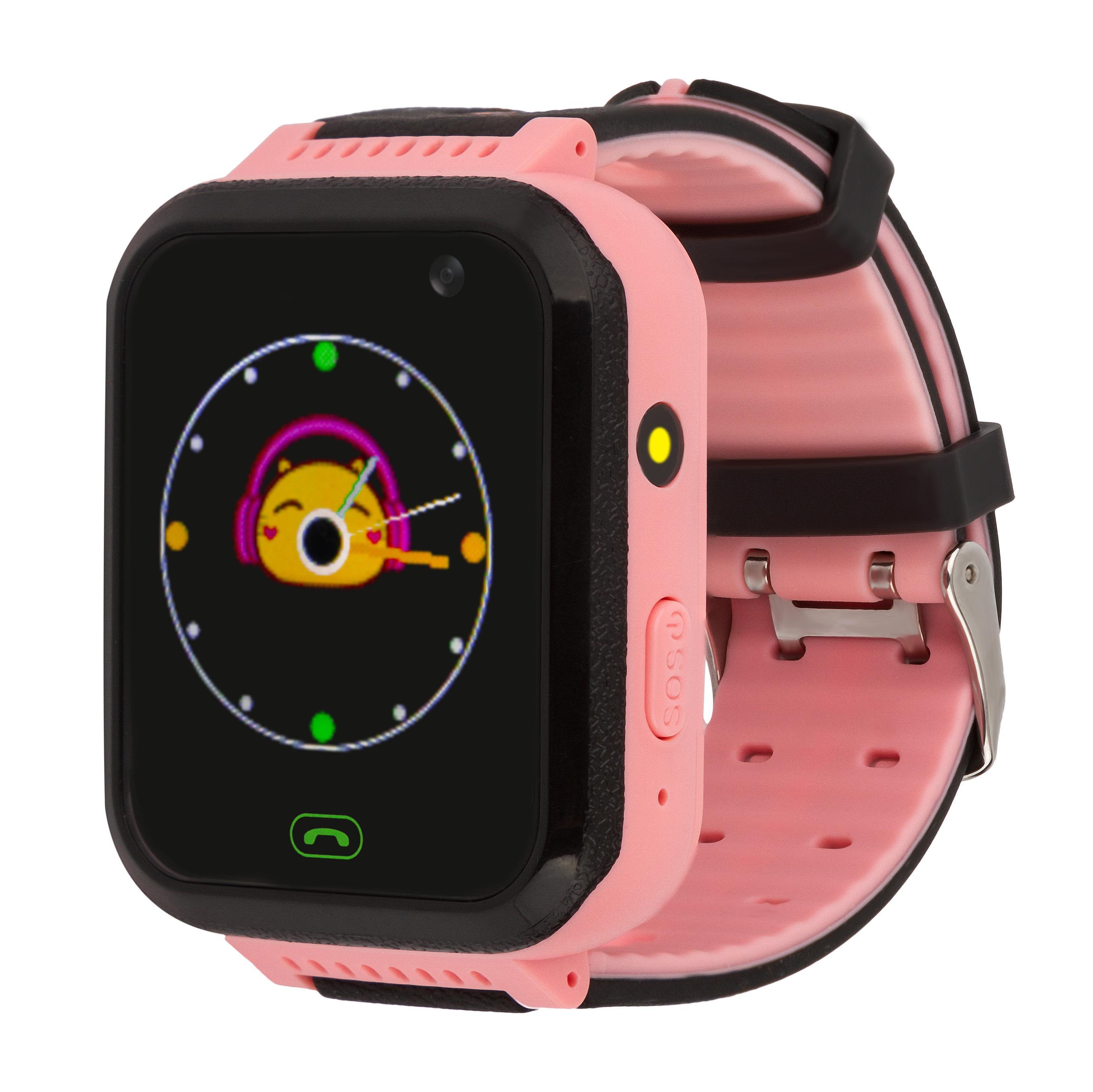 Детские водонепроницаемые смарт-часы Alfa Q7 с GPS камерой и фонариком Pink