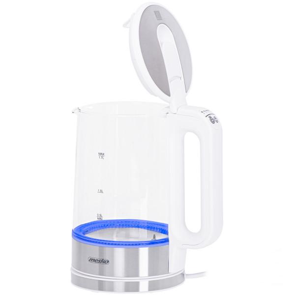 Электрочайник Mesko MS 1301 стеклянный с установкой температуры 2200 Вт 1,7 л White (MS1301W) - фото 4 Электрочайник Mesko MS 1301 стеклянный с установкой температуры 2200 Вт 1,7 л White (MS1301W) - фото 4