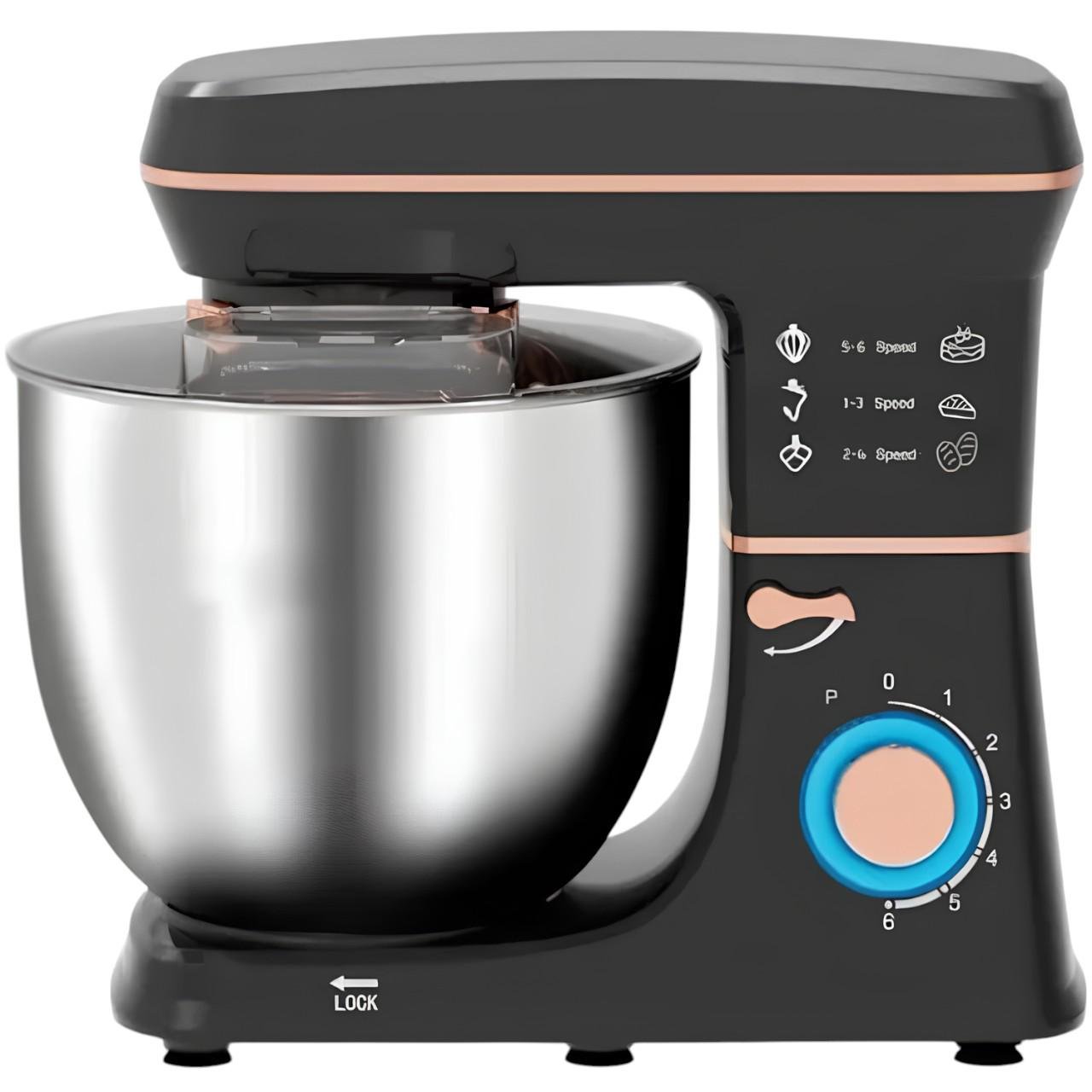 Тістоміс Domotec з комплектом насадок та імпульсним режимом 1200 Вт 12 л Чорний (R-6673) - фото 5 Тістоміс Domotec з комплектом насадок та імпульсним режимом 1200 Вт 12 л Чорний (R-6673) - фото 5