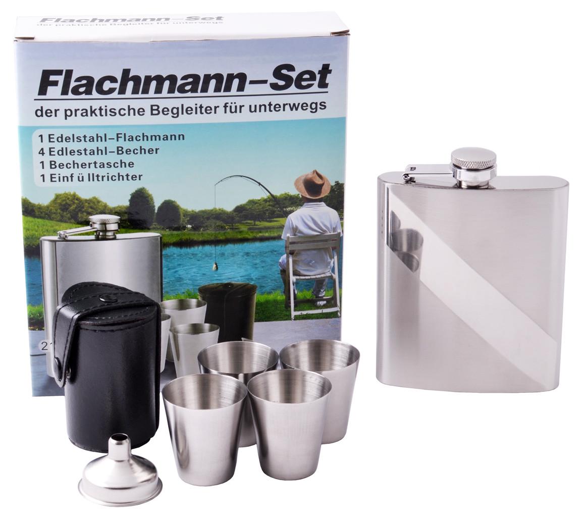 Набор фляга и 4 стопки Not Prevail 200 мл Нержавеющая сталь