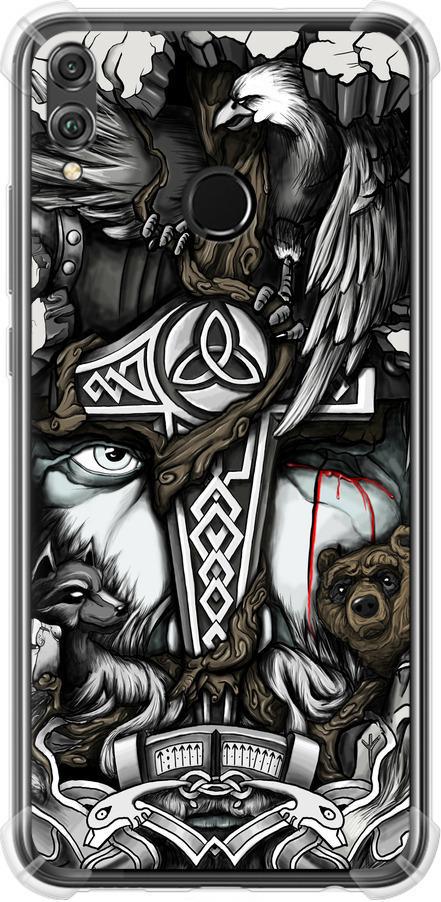 Чехол на Huawei Honor 8X Тату Викинг (4098sp-1596-42517)