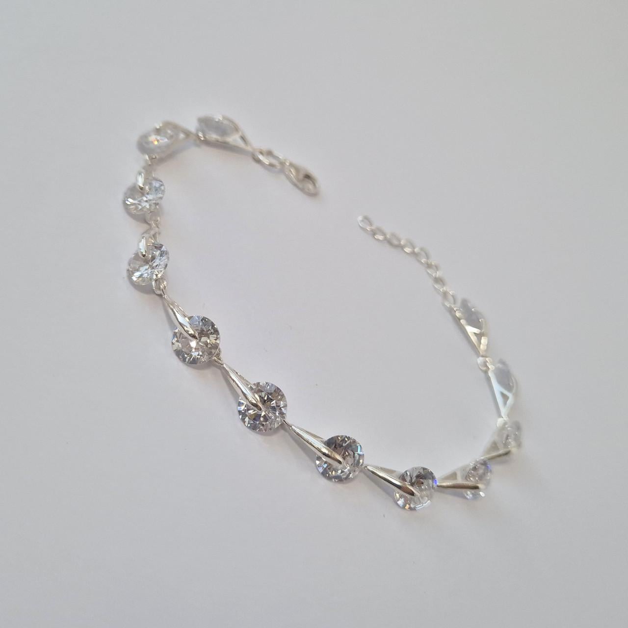 Браслет на руку льдинка серебро 925 пробы 9,10 г 17-19 см (2745)