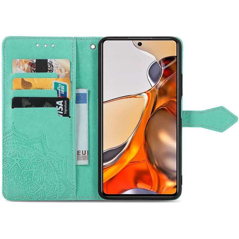 Кожаный чехол (книжка) Art Case с визитницей для Xiaomi Redmi Note 11 Pro (Global) / Note 11 Pro 5G Бирюзовый - фото 4