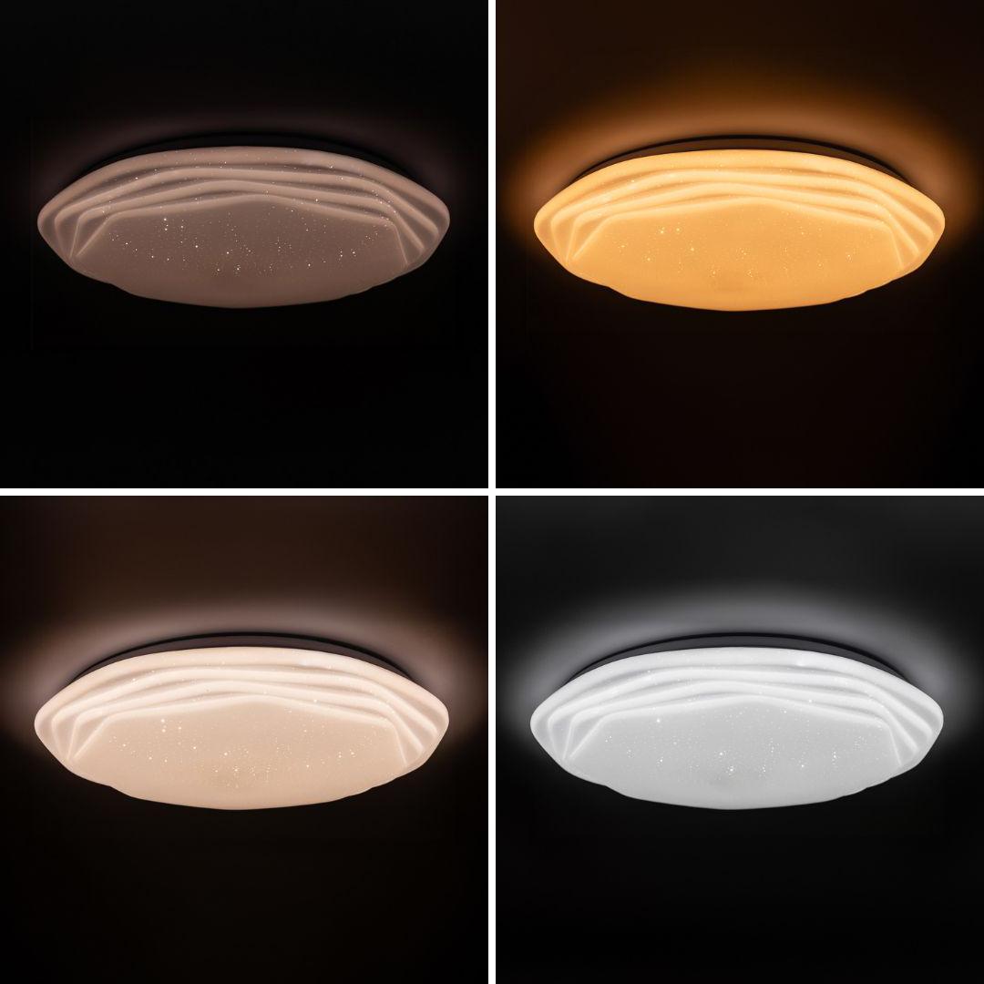 Потолочный светильник Vestum ROSE звездное небо 80W 3000К-6500К с ДУ 495х72 мм - фото 2 Потолочный светильник Vestum ROSE звездное небо 80W 3000К-6500К с ДУ 495х72 мм - фото 2