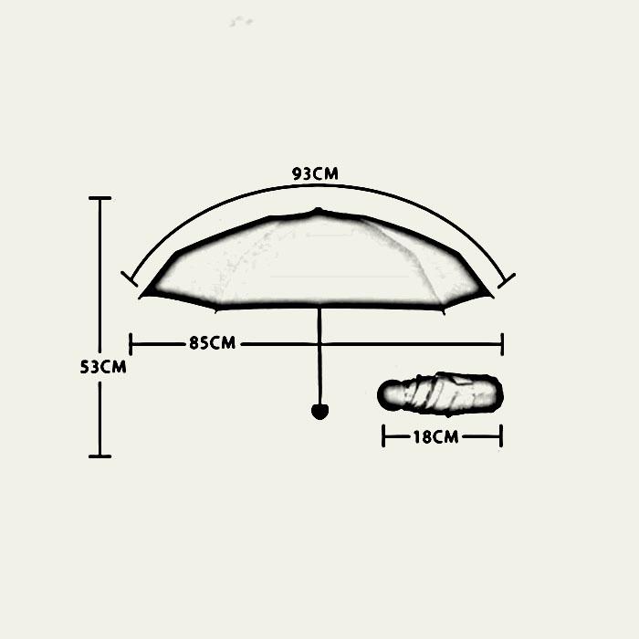 Мини-зонтик Capsule Umbrella-mini Designer All Seasons Black/Yellow - фото 8