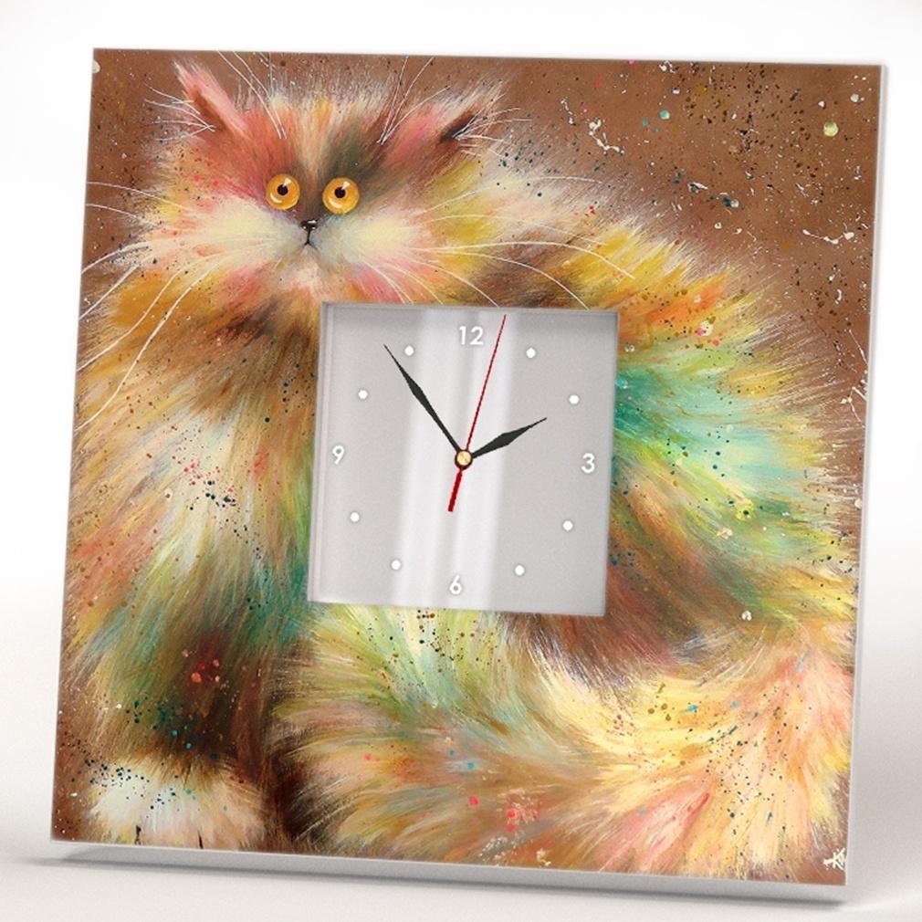 Часы Пушистый кот 260x260 мм (C00031) Часы Пушистый кот 260x260 мм (C00031)
