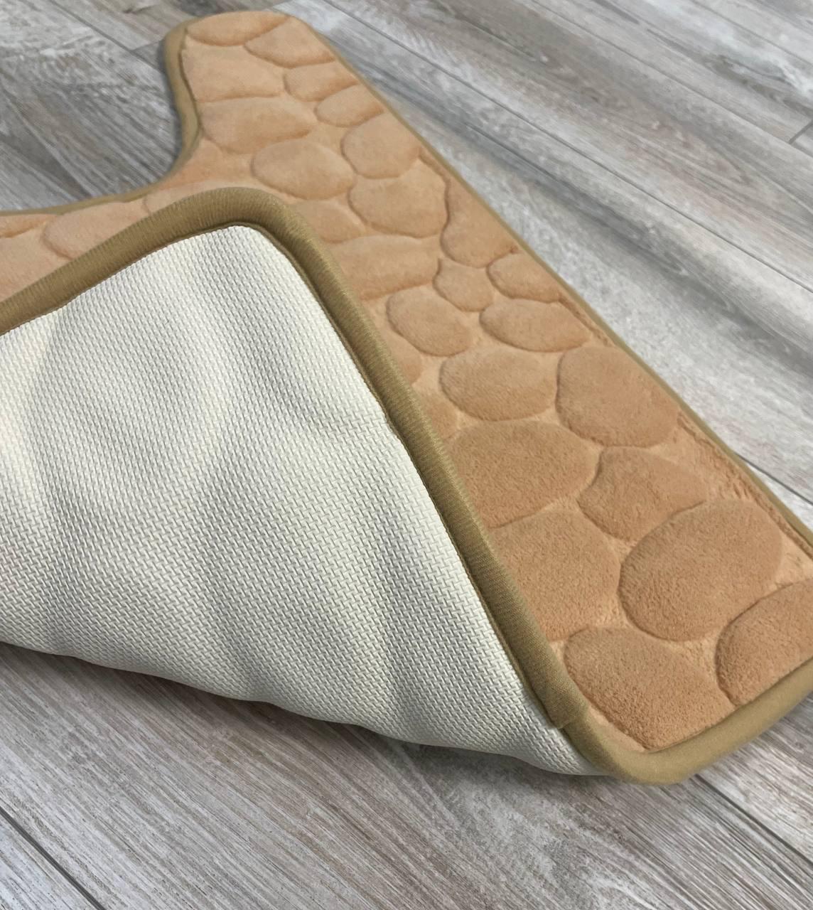 Коврик для туалета Stone Premium Memory Foam 60х50 см Оранжевый (KTS0008) - фото 2 Коврик для туалета Stone Premium Memory Foam 60х50 см Оранжевый (KTS0008) - фото 2