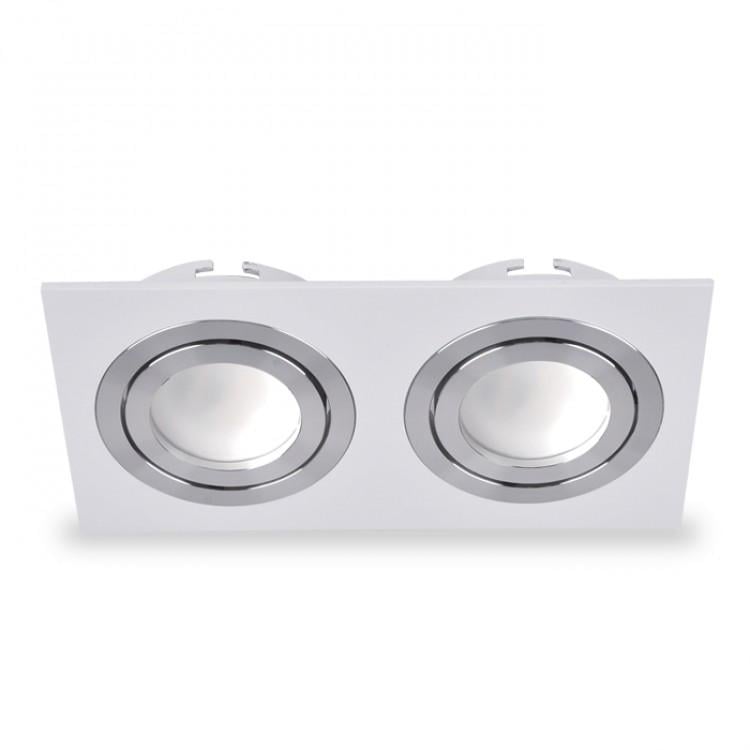 Вбудований подвійний світильник Feron DL6122 Білий