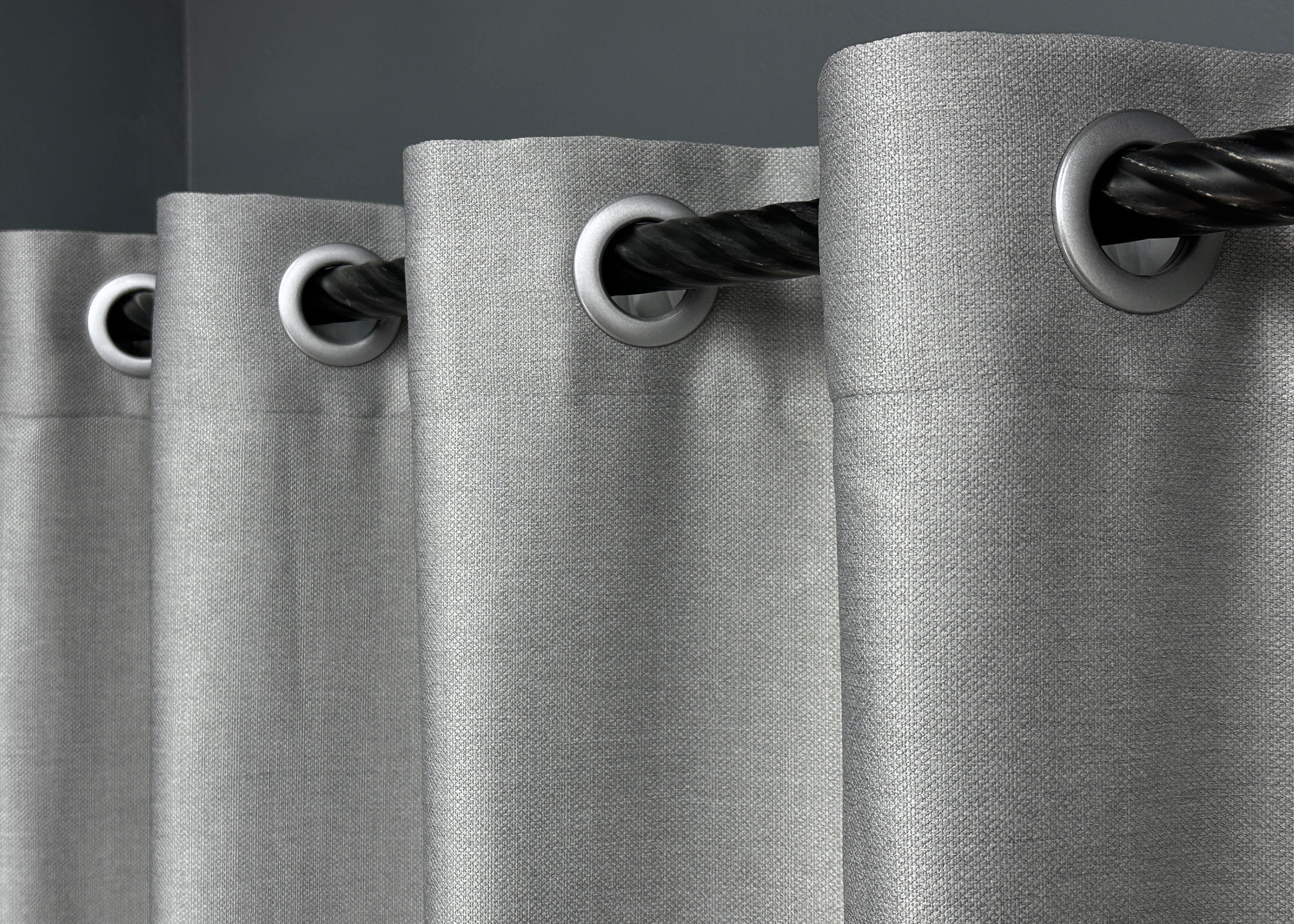 Комплект штор на люверсах VR-Textil Шенил однотонный № 1689ш 150х250 см 2 шт. Светло-серый (37-0244) - фото 6