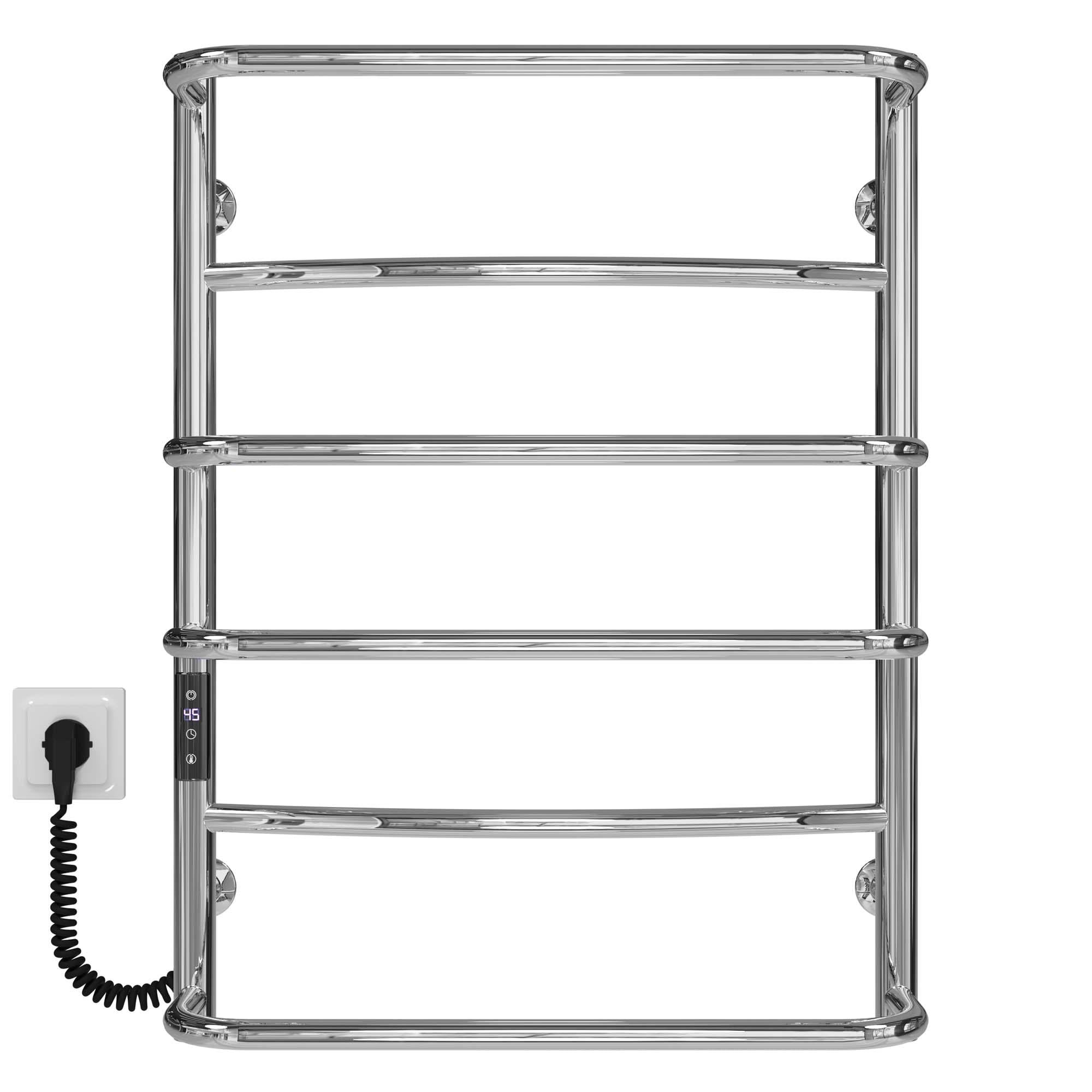 Полотенцесушитель электрический Deffi Аквамикс П6 JD03 левое подключение нержавеющая сталь 500х700 мм Хром (C.AM.70.50.6.E.C.L.1)