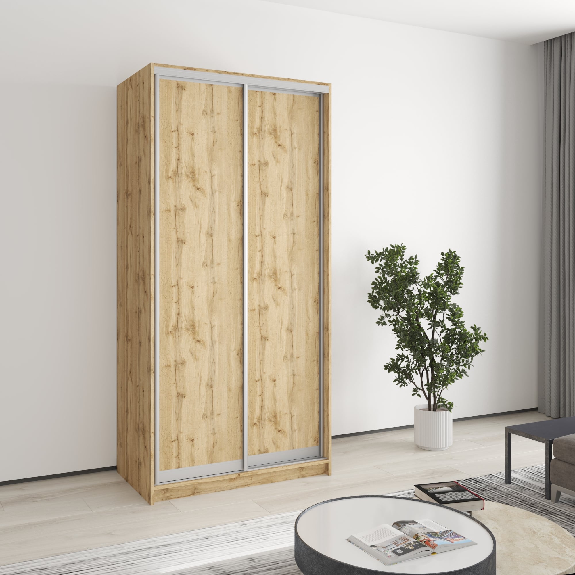 Шкаф-купе двухдверный Mebel Star Стандарт AL MBS-3450 100х60х210 см Дуб тахо (1003782) Шкаф-купе двухдверный Mebel Star Стандарт AL MBS-3450 100х60х210 см Дуб тахо (1003782)