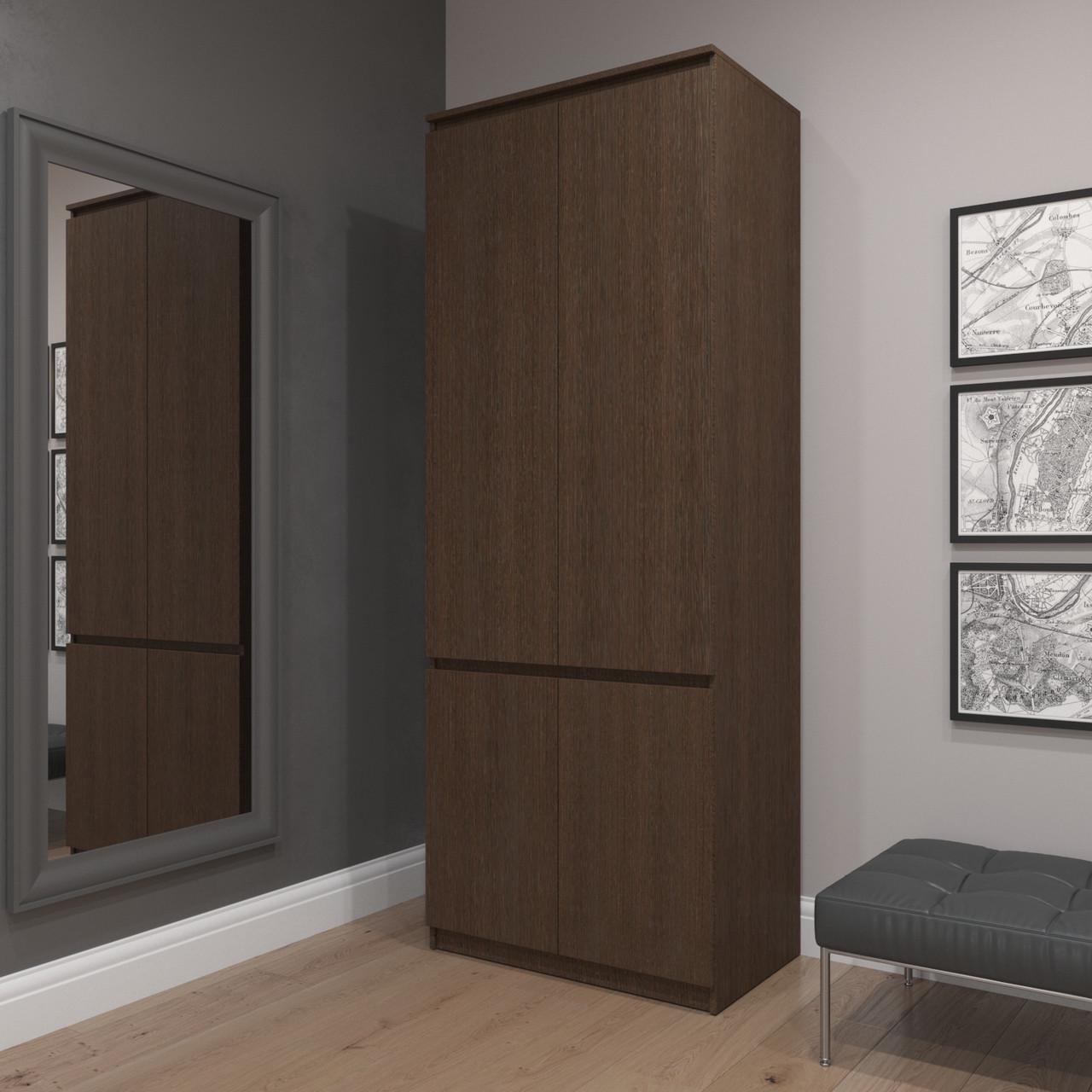 Шафа гардеробна Вайс R-10 802х500х2110 мм Венге Темний (30822945) - фото 1 Шафа гардеробна Вайс R-10 802х500х2110 мм Венге Темний (30822945) - фото 1