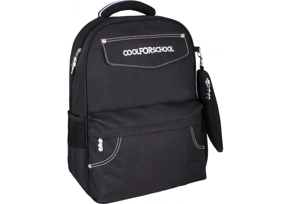 Рюкзак школьный Cool For School 40x30x15 см 16-25 л Black (CF86151)