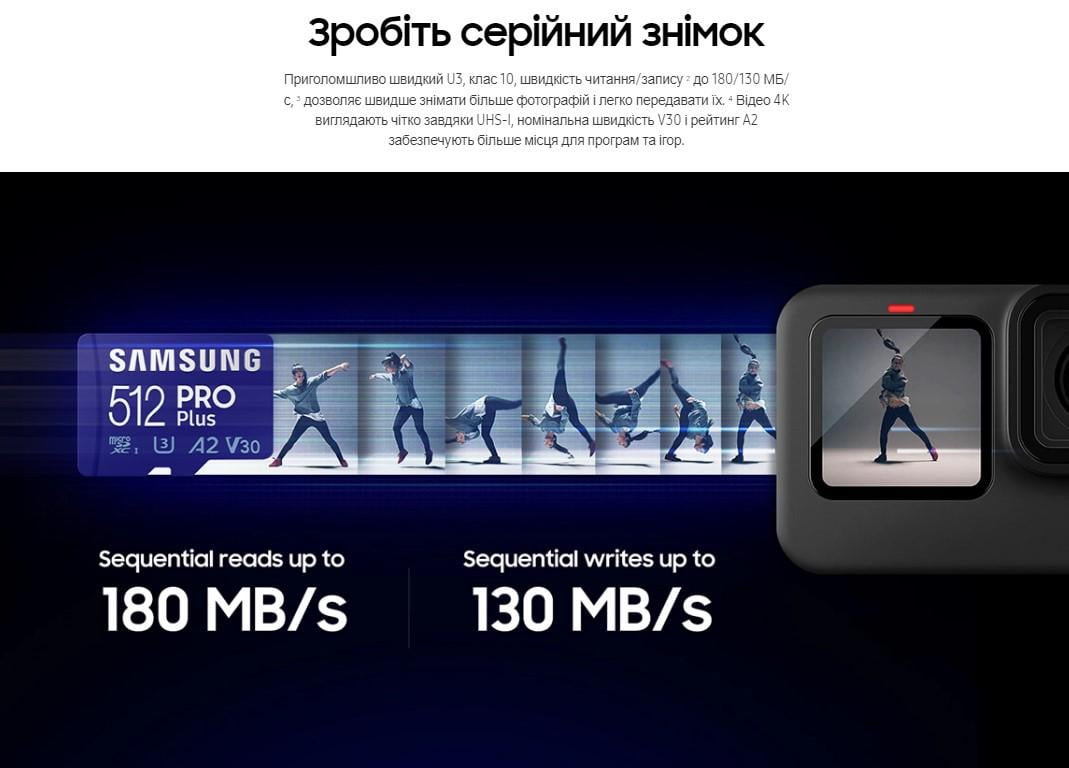 Карта памяти Samsung 256 GB PRO Plus 2023 microSDXC UHS-I U3 V30 A2 + картридер (MB-MD256SB) - фото 5