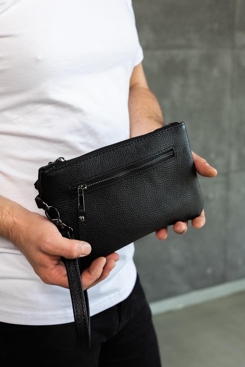 Клатч шкіряний skill з натуральної зернистої шкіри Чорний (2788329036) - фото 5 Клатч шкіряний skill з натуральної зернистої шкіри Чорний (2788329036) - фото 5