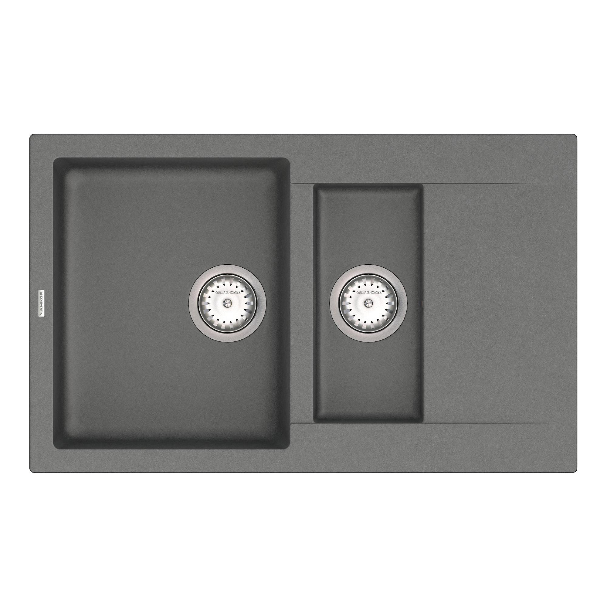 Мойка для кухни Vankor Orman OMP 04.80 + сифон Vankor Gray (74879)