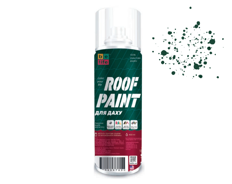 Краска Belife Roof Paint RAL6005 Темно-зеленый