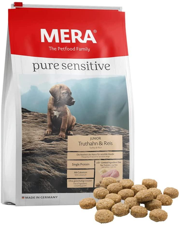 Корм сухий для цуценят всіх порід MERA Pure Sensitive Junior Turkey&Rice з індичкою та рисом 4 кг (1692430412)
