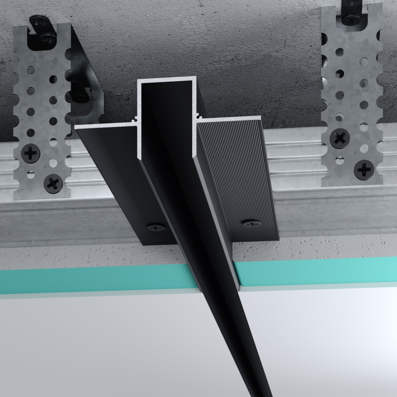 Профиль теневого шва FSPRO 20 мм раздельный алюминиевый 3 м Черный (F2.D2030B)