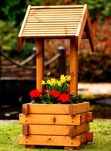 Колодец декоративный из дерева Паруима Сиена (КОС-002305)