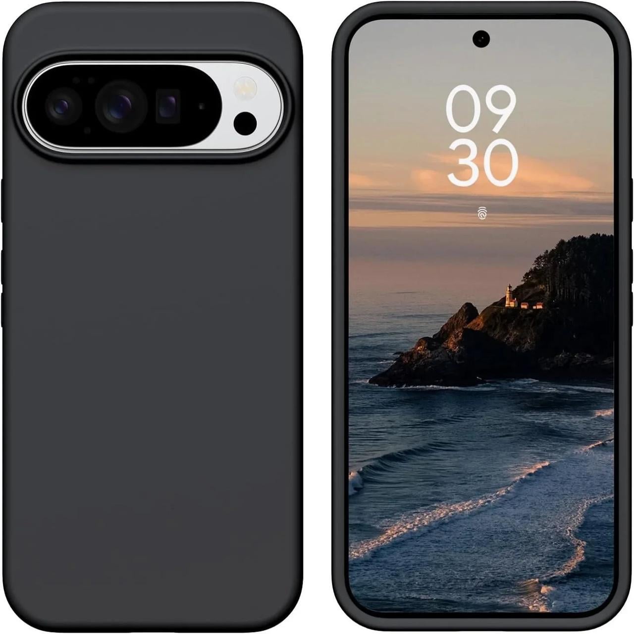 Чехол силиконовый для Google Pixel 10 Pro XL с микрофиброй внутри Черный (2841515902)