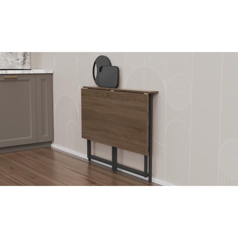 Стіл розкладний Ferrum-decor Moris метал/ДСП Чорний/Дуб Сонома Трюфель (FRD-104673) - фото 6 Стіл розкладний Ferrum-decor Moris метал/ДСП Чорний/Дуб Сонома Трюфель (FRD-104673) - фото 6