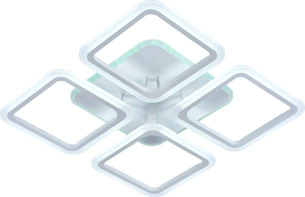 Люстра светодиодная Sirius LI8822 /4A WH RGB 112W+8W акриловая