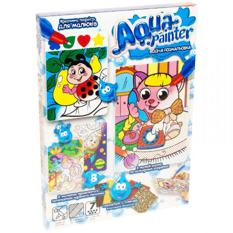 Набор для творчества Danko Toys Aqua Painter Котик с телефоном