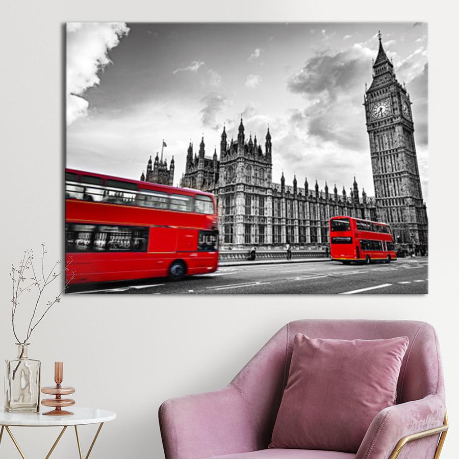 Картина для интерьера Великобритания Биг Бен 80x60 см (P0504)