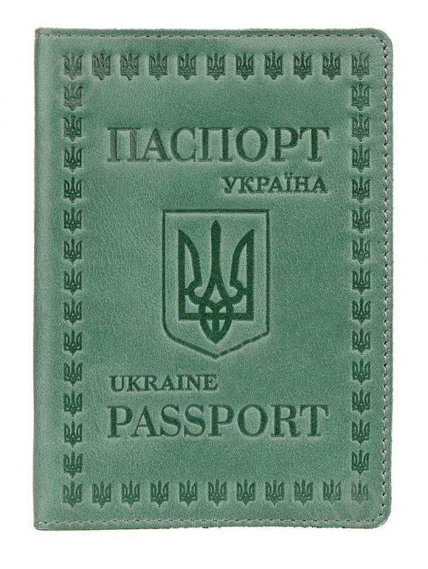 Обложка для паспорта из натуральной кожи SHVIGEL Зеленый (16134)