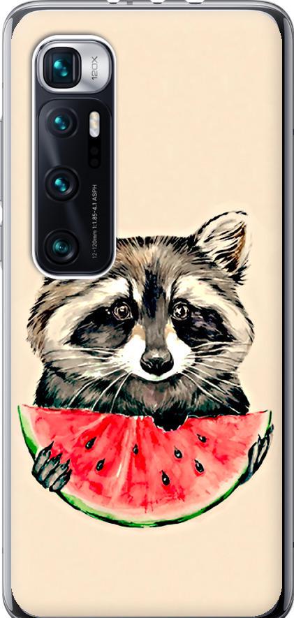 Чехол на Xiaomi Mi 10 Ultra Енотик с арбузом (4605t-2064-42517)