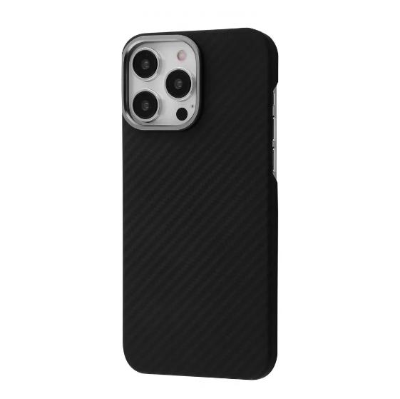 Чехол-накладка для телефона WAVE Premium Carbon Slim with Magnetic Ring iPhone 14 Pro Max black (382310001)