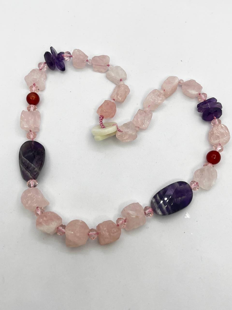 Намисто мікс кварц 52 см Різнокольоровий (10293)