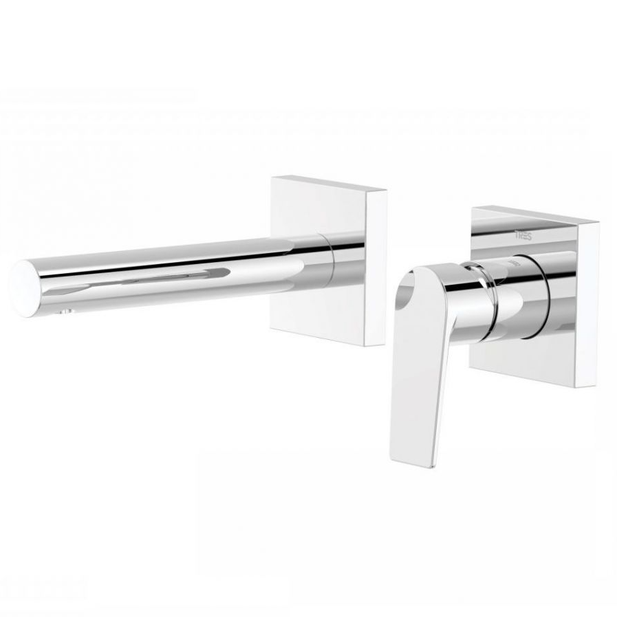 Смеситель для умывальника Tres Project 21120281 настенный однорычажный Хром (157479)